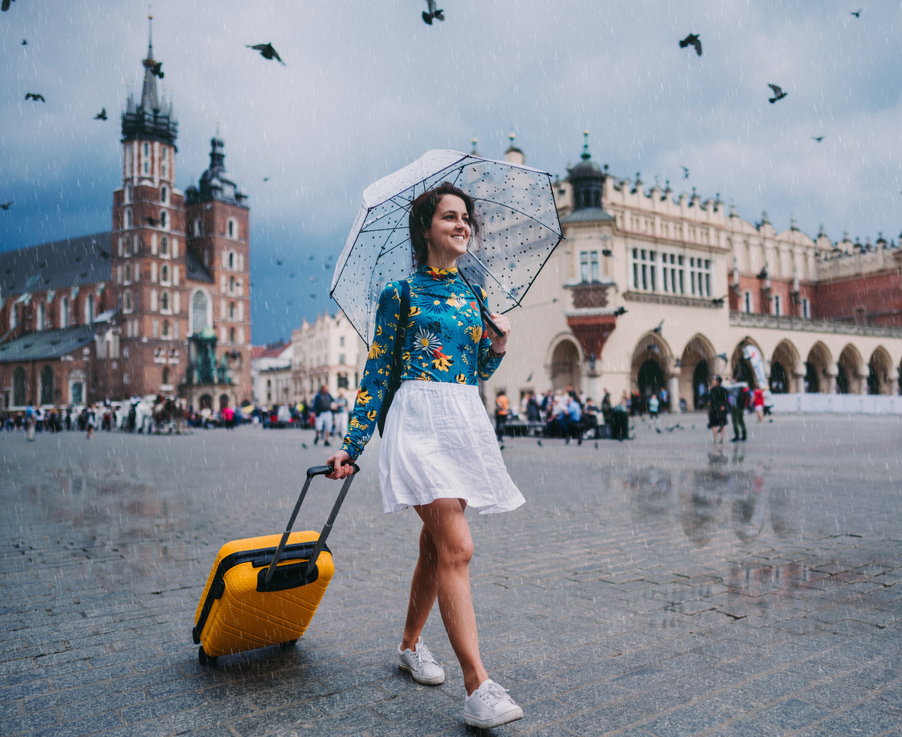 Solo traveler exploring Krakow